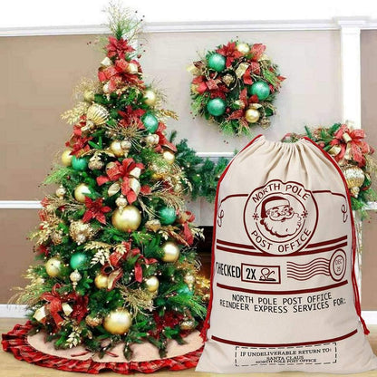 Christmas Sack, North Pole Santa Claus Christmas Sack, Christmas Santa Sacks, Christmas Bag, Christmas Gift