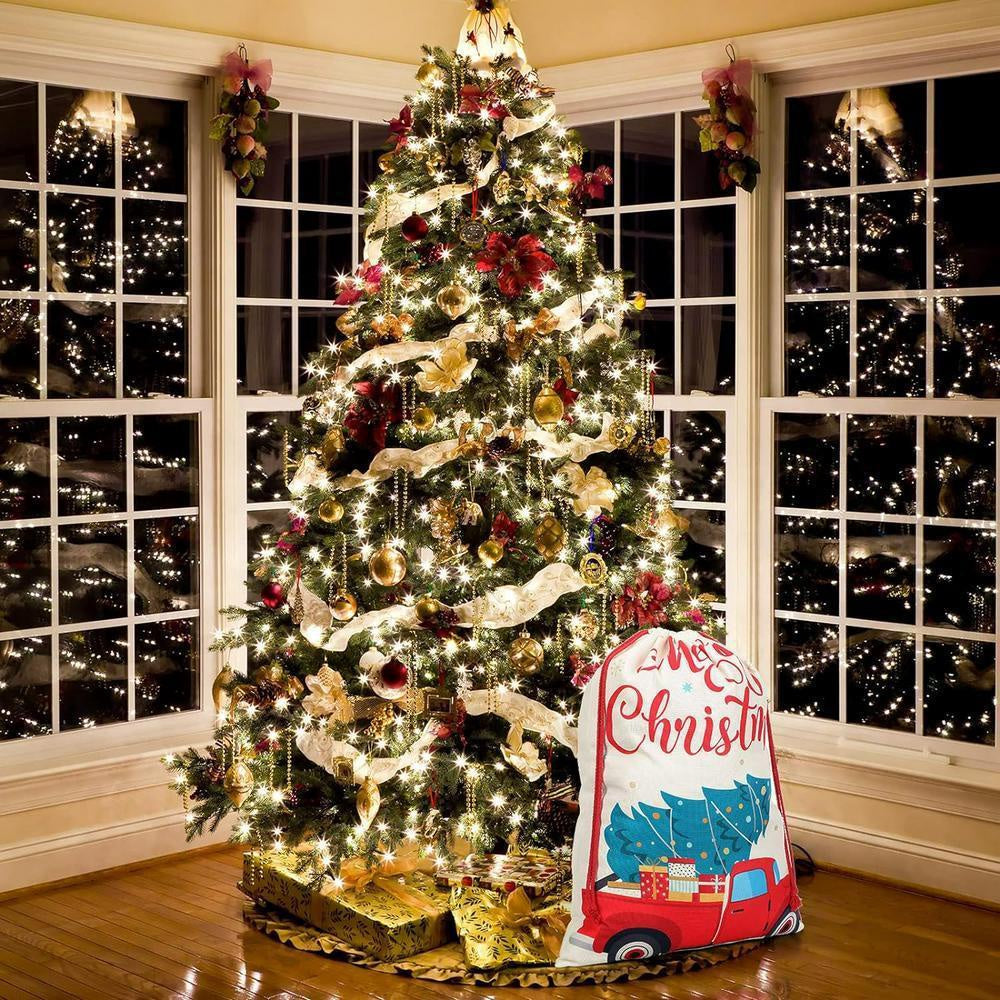Christmas Sack, Red Car With Tree Christmas Sacks, Christmas Santa Sacks, Christmas Bag, Christmas Gift