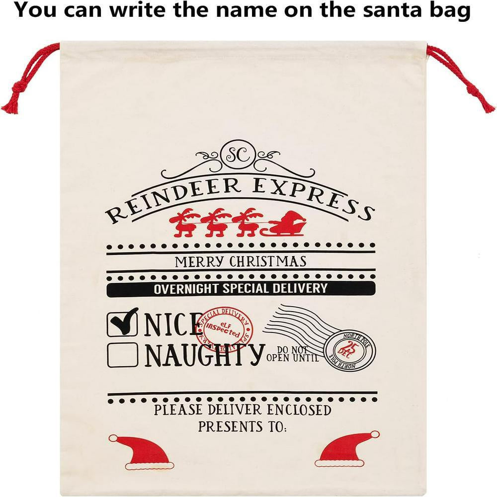 Christmas Sack, Reindeer Express Christmas Sack, Christmas Santa Sacks, Christmas Bag, Christmas Gift