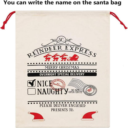 Christmas Sack, Reindeer Express Christmas Sack, Christmas Santa Sacks, Christmas Bag, Christmas Gift