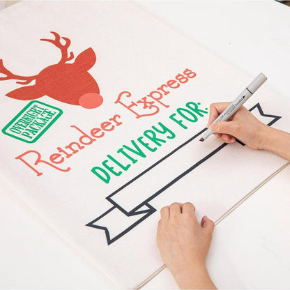 Christmas Sack, Reindeer Express Print Christmas Sack, Christmas Santa Sacks, Christmas Bag, Christmas Gift