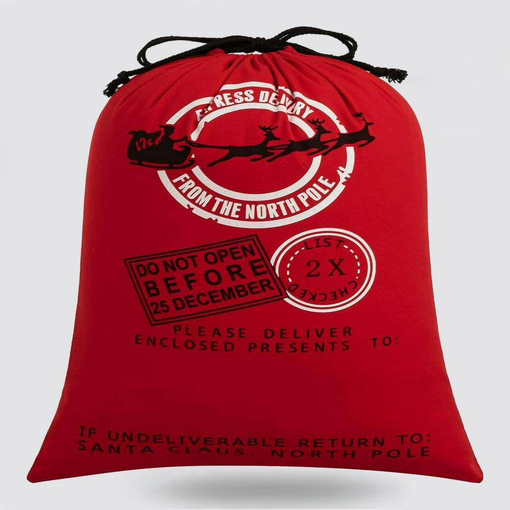 Christmas Sack, Santa Claus Christmas Red Sack, Christmas Santa Sacks, Christmas Bag, Christmas Gift