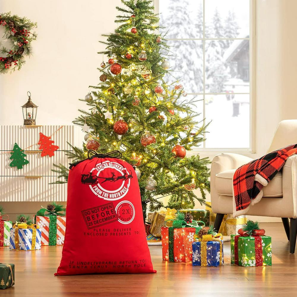 Christmas Sack, Santa Claus Christmas Red Sack, Christmas Santa Sacks, Christmas Bag, Christmas Gift