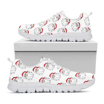 Christmas Santa Claus Pattern Print Shoes Sneaker, Christmas Shoes, Chistmas Sneaker, Christmas Running Shoes