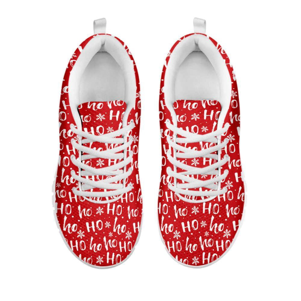 Christmas Santa Laugh Pattern Print Shoes Sneaker, Christmas Shoes, Chistmas Sneaker, Christmas Running Shoes