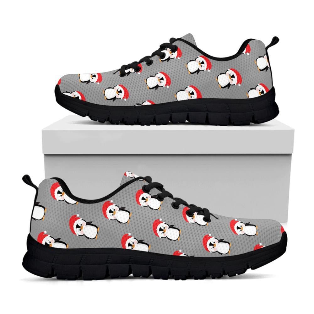 Christmas Santa Penguin Pattern Print Shoes Sneaker, Christmas Shoes, Chistmas Sneaker, Christmas Running Shoes