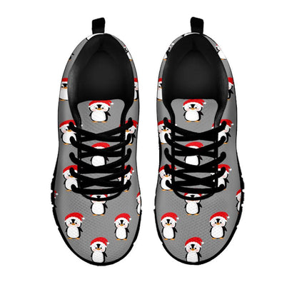 Christmas Santa Penguin Pattern Print Shoes Sneaker, Christmas Shoes, Chistmas Sneaker, Christmas Running Shoes