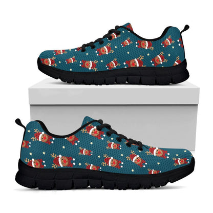 Christmas Santa Reindeer Pattern Print Shoes Sneaker, Christmas Shoes, Chistmas Sneaker, Christmas Running Shoes