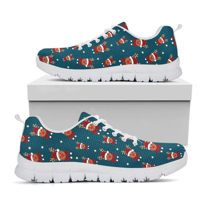 Christmas Santa Reindeer Pattern Print Shoes Sneaker, Christmas Shoes, Chistmas Sneaker, Christmas Running Shoes