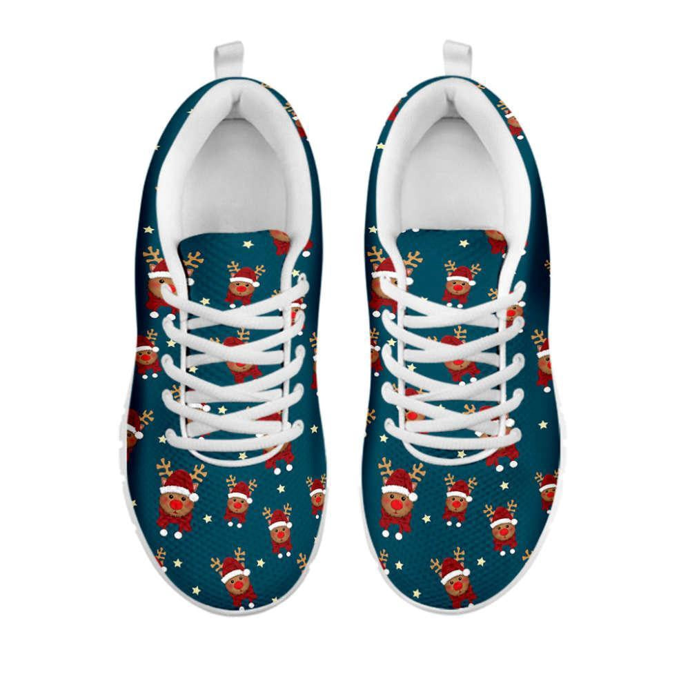 Christmas Santa Reindeer Pattern Print Shoes Sneaker, Christmas Shoes, Chistmas Sneaker, Christmas Running Shoes