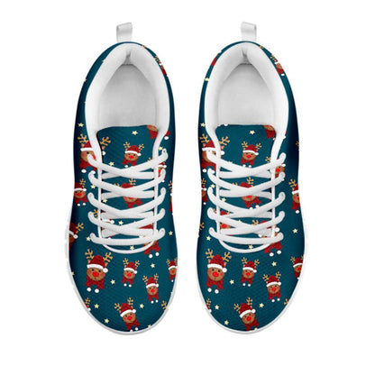 Christmas Santa Reindeer Pattern Print Shoes Sneaker, Christmas Shoes, Chistmas Sneaker, Christmas Running Shoes