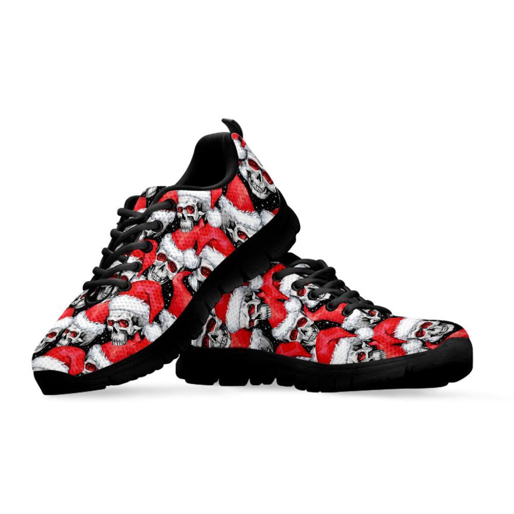 Christmas Santa Skull Pattern Print Shoes Sneaker, Christmas Shoes, Chistmas Sneaker, Christmas Running Shoes