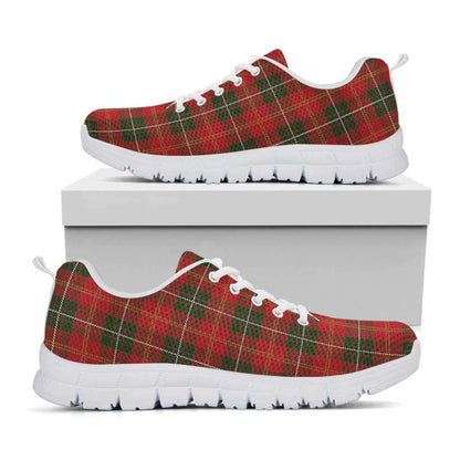 Christmas Scottish Tartan Pattern Print Shoes Sneaker, Christmas Shoes, Chistmas Sneaker, Christmas Running Shoes