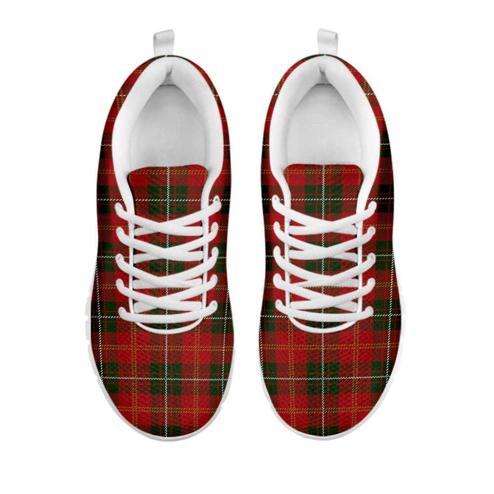 Christmas Scottish Tartan Pattern Print Shoes Sneaker, Christmas Shoes, Chistmas Sneaker, Christmas Running Shoes