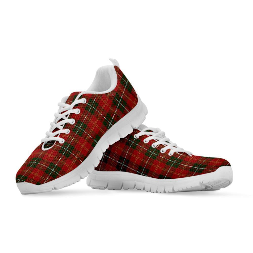 Christmas Scottish Tartan Pattern Print Shoes Sneaker, Christmas Shoes, Chistmas Sneaker, Christmas Running Shoes