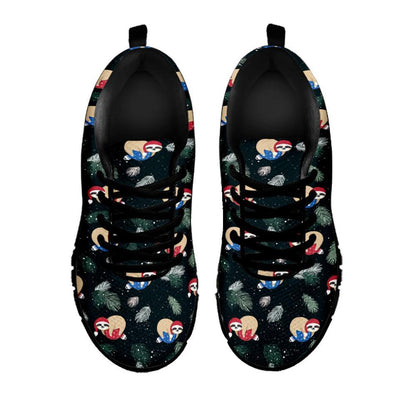 Christmas Sleeping Sloths Pattern Print Shoes Sneaker, Christmas Shoes, Chistmas Sneaker, Christmas Running Shoes