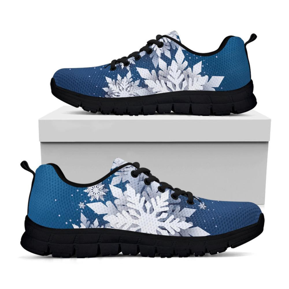 Christmas Snowflake Print Shoes Sneaker, Christmas Shoes, Chistmas Sneaker, Christmas Running Shoes