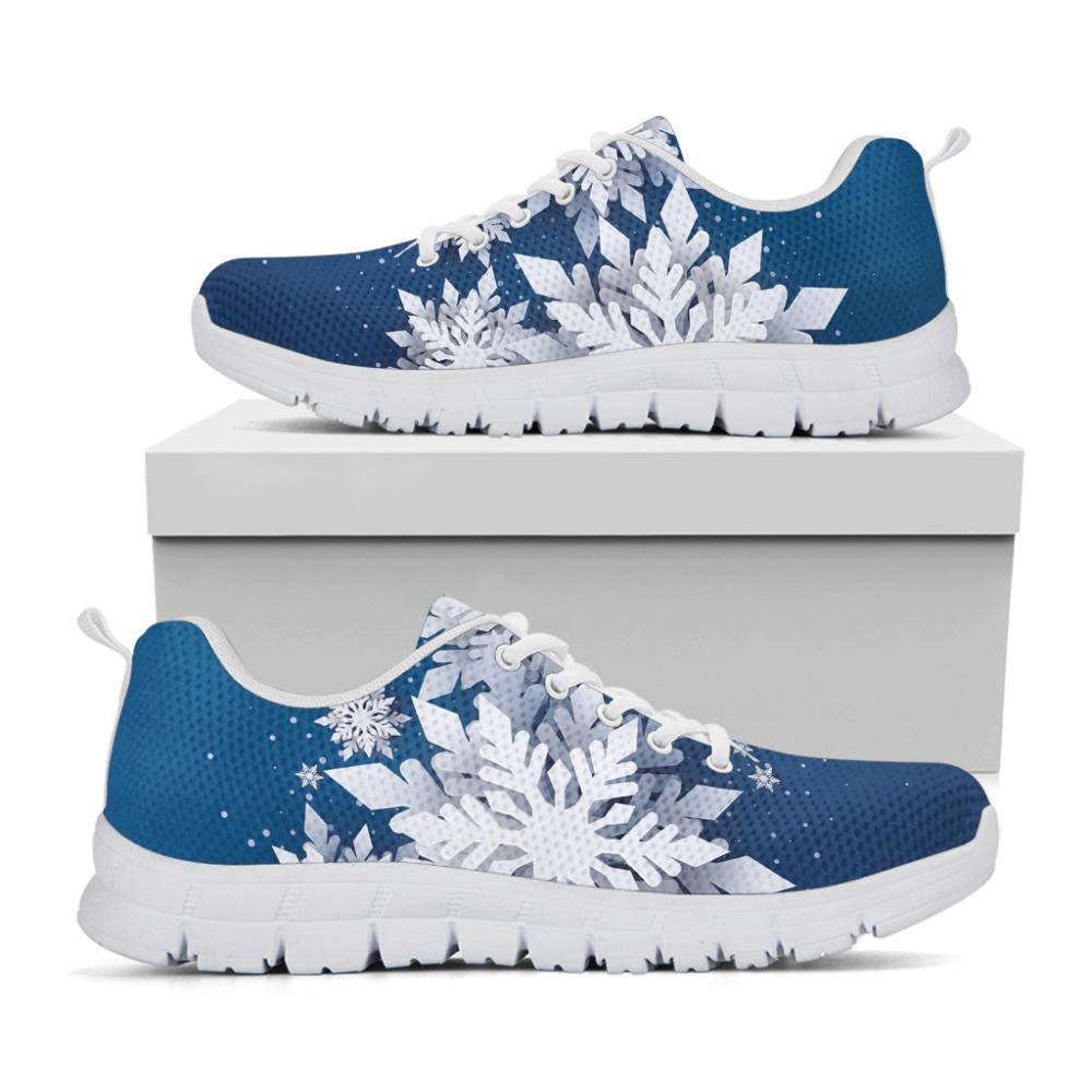 Christmas Snowflake Print Shoes Sneaker, Christmas Shoes, Chistmas Sneaker, Christmas Running Shoes