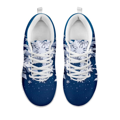 Christmas Snowflake Print Shoes Sneaker, Christmas Shoes, Chistmas Sneaker, Christmas Running Shoes