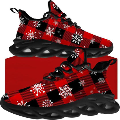 Christmas Snowflakes Max Soul Shoes, Christmas Sneakers, Christmas Shoes, Christmas Clunky Sneaker