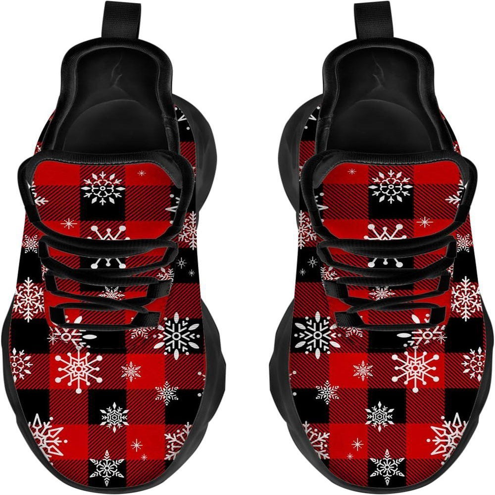 Christmas Snowflakes Max Soul Shoes, Christmas Sneakers, Christmas Shoes, Christmas Clunky Sneaker