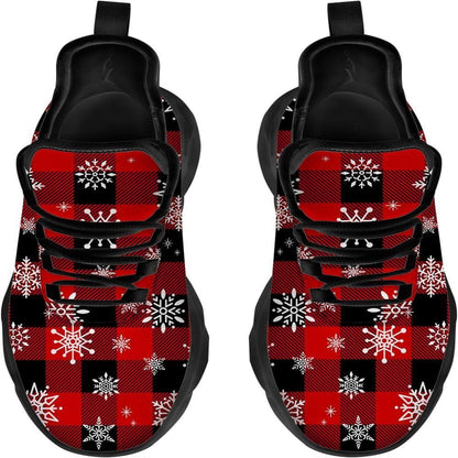 Christmas Snowflakes Max Soul Shoes, Christmas Sneakers, Christmas Shoes, Christmas Clunky Sneaker
