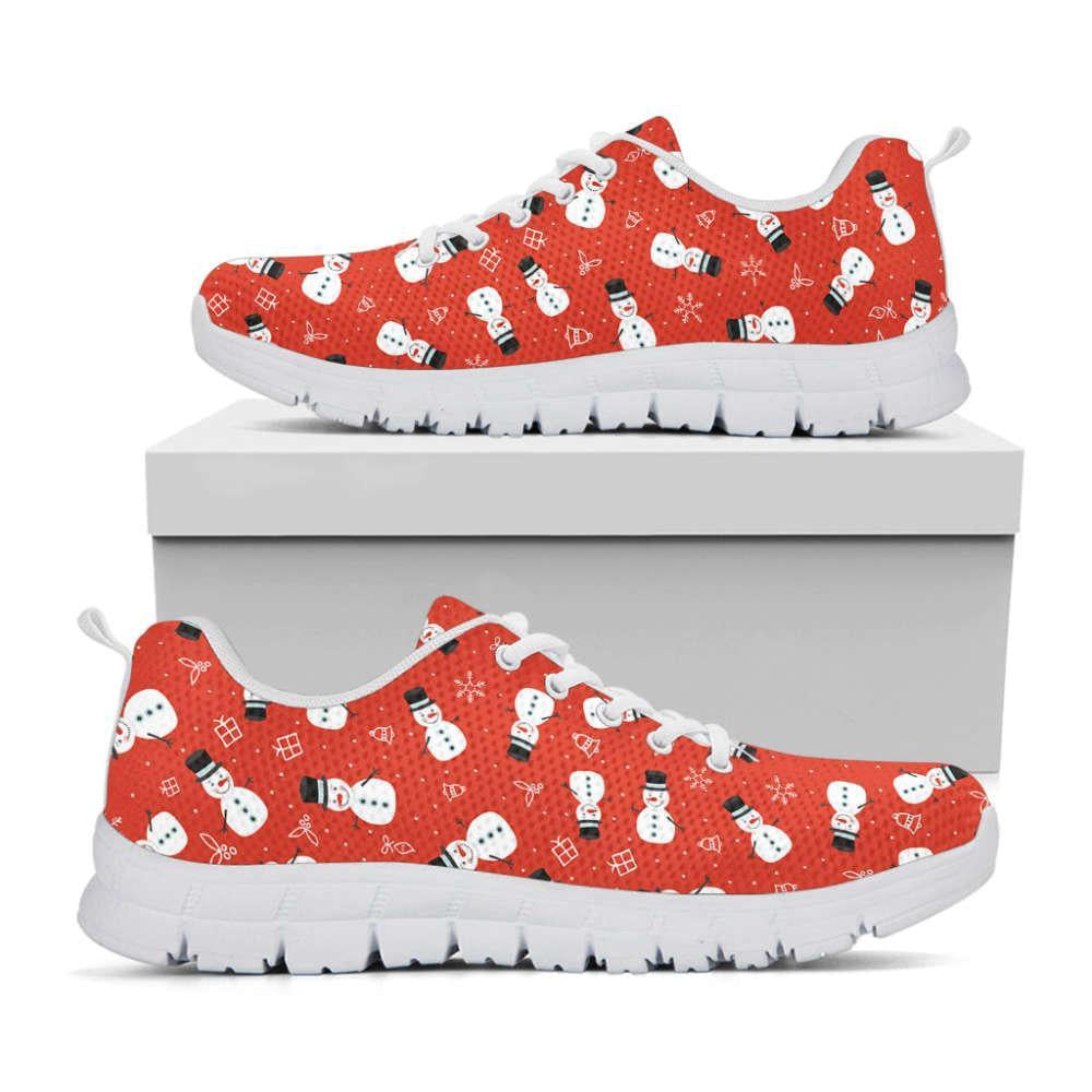 Christmas Snowman Pattern Print Shoes Sneaker, Christmas Shoes, Chistmas Sneaker, Christmas Running Shoes