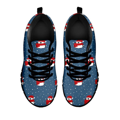 Christmas Snowy Penguin Pattern Print Shoes Sneaker, Christmas Shoes, Chistmas Sneaker, Christmas Running Shoes