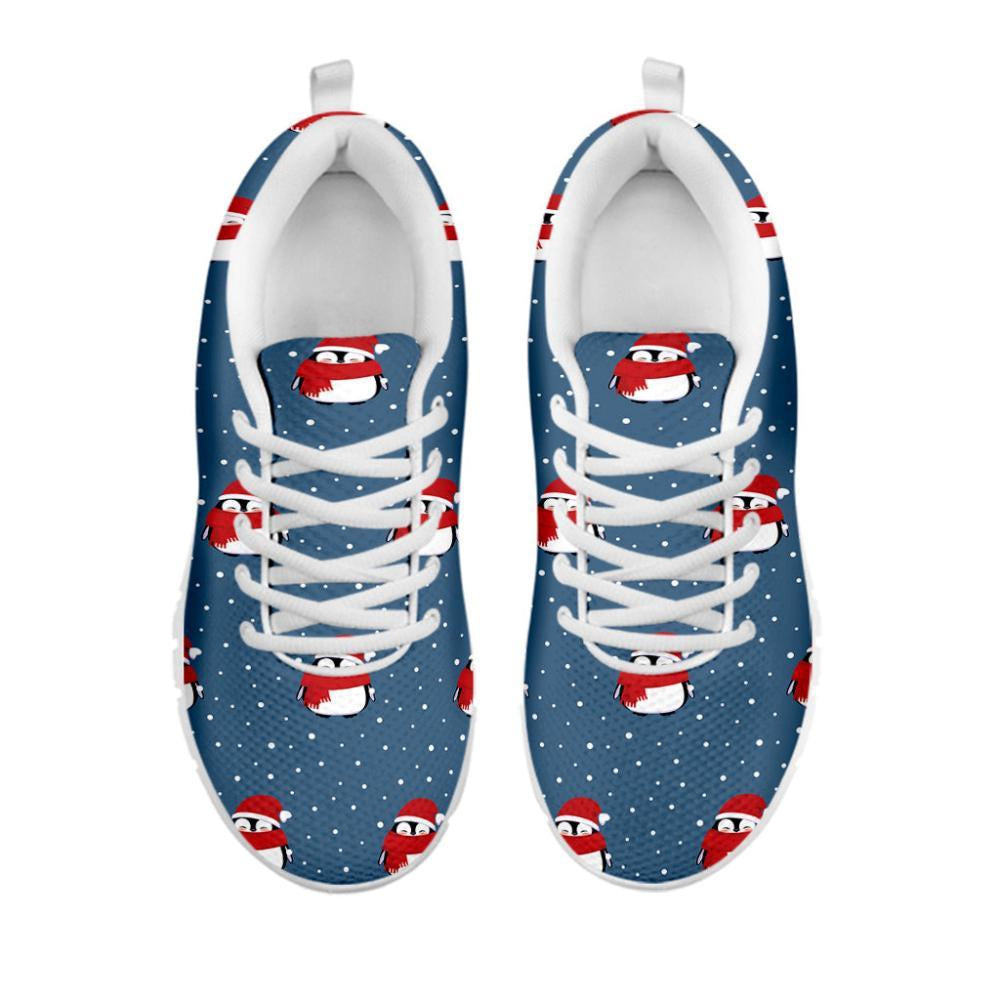 Christmas Snowy Penguin Pattern Print Shoes Sneaker, Christmas Shoes, Chistmas Sneaker, Christmas Running Shoes