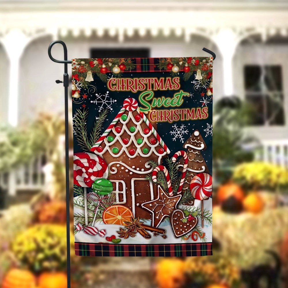 Christmas Sweet Christmas Garden FlagXmas, Garden Flags, Outdoor Xmas Flags, Christmas Outdoor Decor