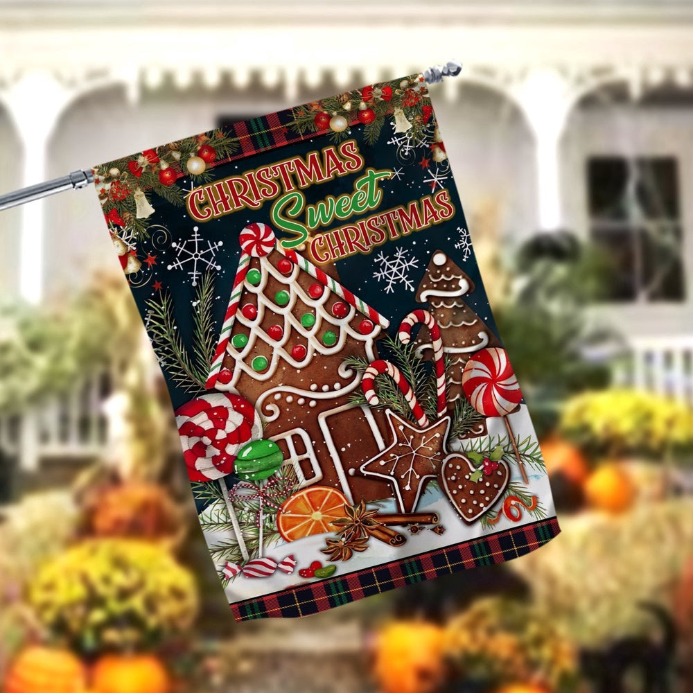 Christmas Sweet Christmas Garden FlagXmas, Garden Flags, Outdoor Xmas Flags, Christmas Outdoor Decor