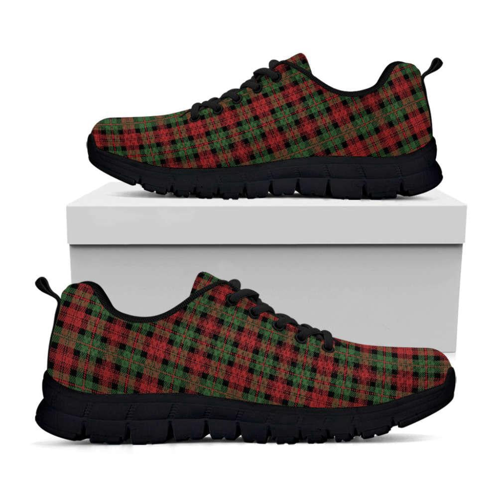 Christmas Tartan Pattern Print Shoes Sneaker, Christmas Shoes, Chistmas Sneaker, Christmas Running Shoes