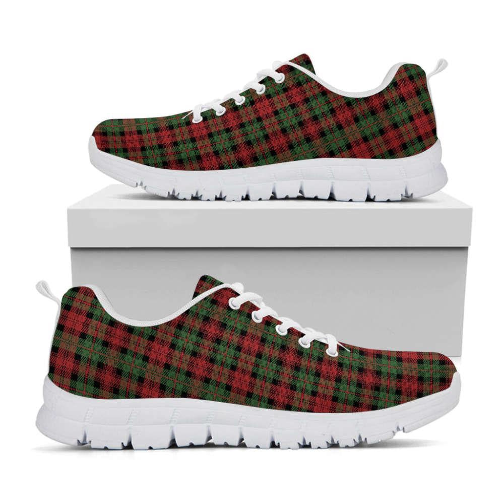 Christmas Tartan Pattern Print Shoes Sneaker, Christmas Shoes, Chistmas Sneaker, Christmas Running Shoes