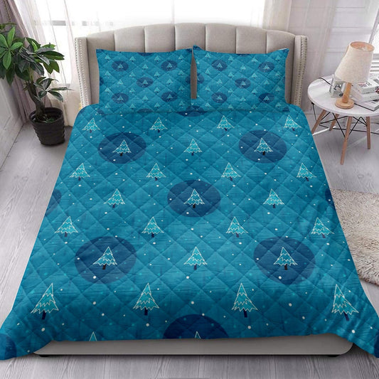 Christmas Tree Bluemass Bedding Set, Christmas Beddings, Xmas Bedding Sets
