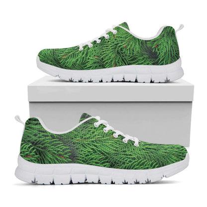 Christmas Tree Branches Print Shoes Sneaker, Christmas Shoes, Chistmas Sneaker, Christmas Running Shoes