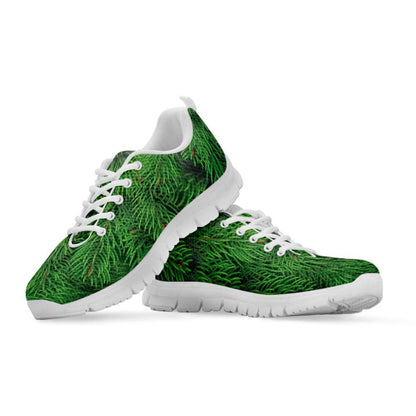 Christmas Tree Branches Print Shoes Sneaker, Christmas Shoes, Chistmas Sneaker, Christmas Running Shoes