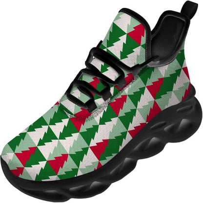 Christmas Tree Pattern Max Soul Shoes, Christmas Sneakers, Christmas Shoes, Christmas Clunky Sneaker