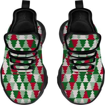 Christmas Tree Pattern Max Soul Shoes, Christmas Sneakers, Christmas Shoes, Christmas Clunky Sneaker