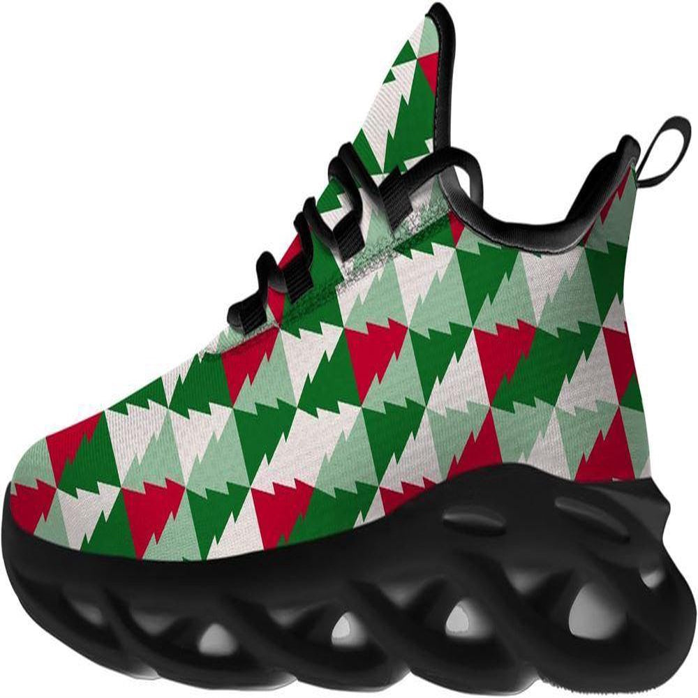 Christmas Tree Pattern Max Soul Shoes, Christmas Sneakers, Christmas Shoes, Christmas Clunky Sneaker