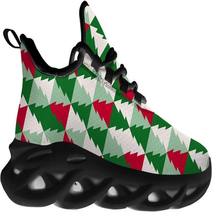 Christmas Tree Pattern Max Soul Shoes, Christmas Sneakers, Christmas Shoes, Christmas Clunky Sneaker