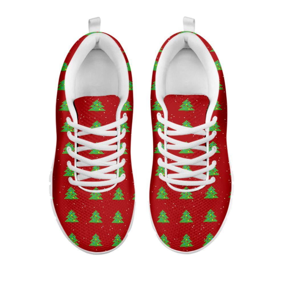 Christmas Tree Pattern Print Shoes Sneaker, Christmas Shoes, Chistmas Sneaker, Christmas Running Shoes