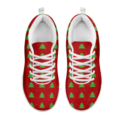 Christmas Tree Pattern Print Shoes Sneaker, Christmas Shoes, Chistmas Sneaker, Christmas Running Shoes