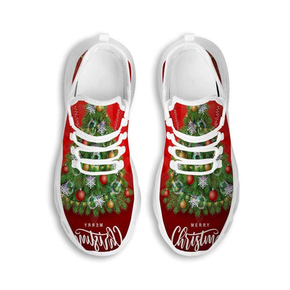 Christmas Tree Print White Max Soul Shoes, Christmas Sneakers, Christmas Shoes, Christmas Clunky Sneaker