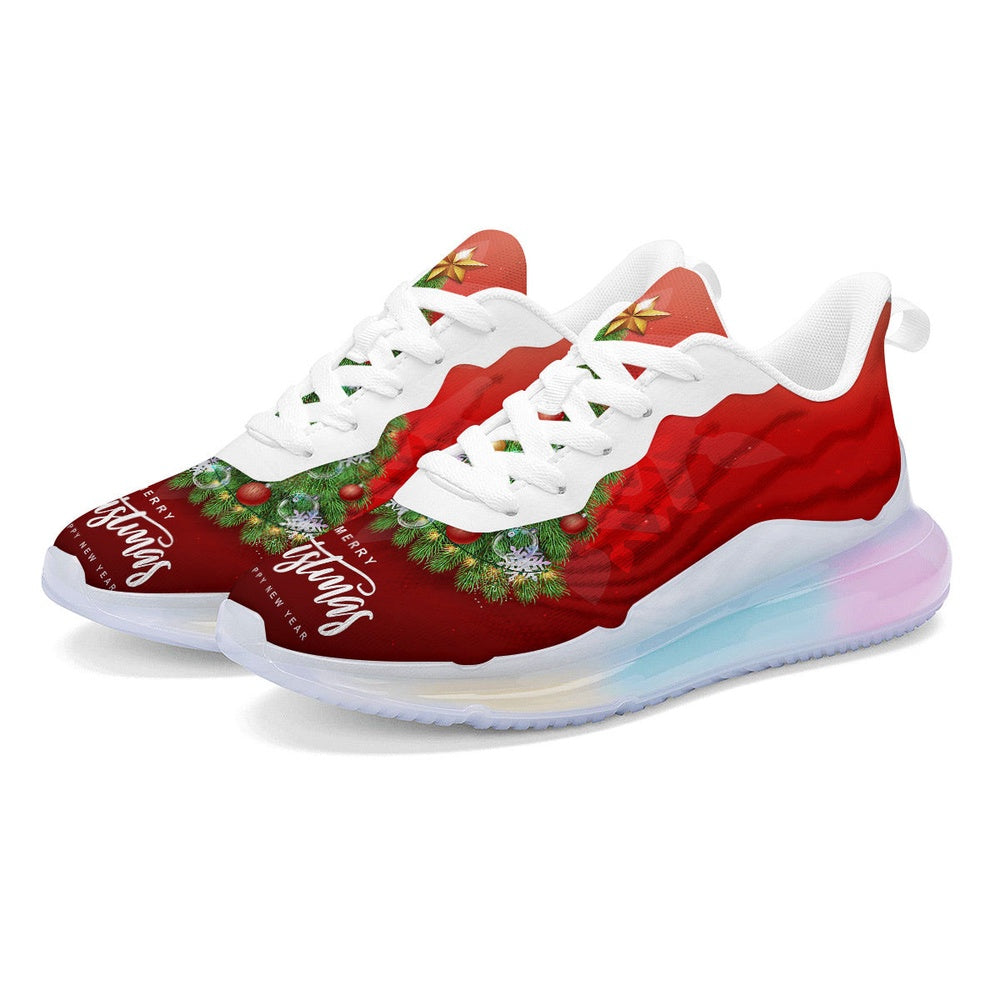 Christmas Tree Print Women's Running Sneakers, Christmas Running Shoes, Christmas Sneakers, Women's Christmas Shoes