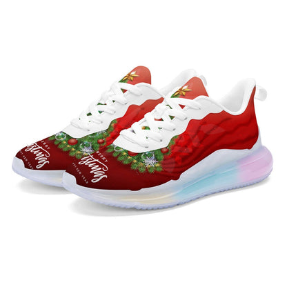 Christmas Tree Print Women's Running Sneakers, Christmas Running Shoes, Christmas Sneakers, Women's Christmas Shoes
