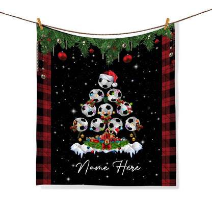 Christmas Tree Soccer Bedding Set & Pillowcases For Son, Kid, Christmas Beddings, Xmas Bedding Sets