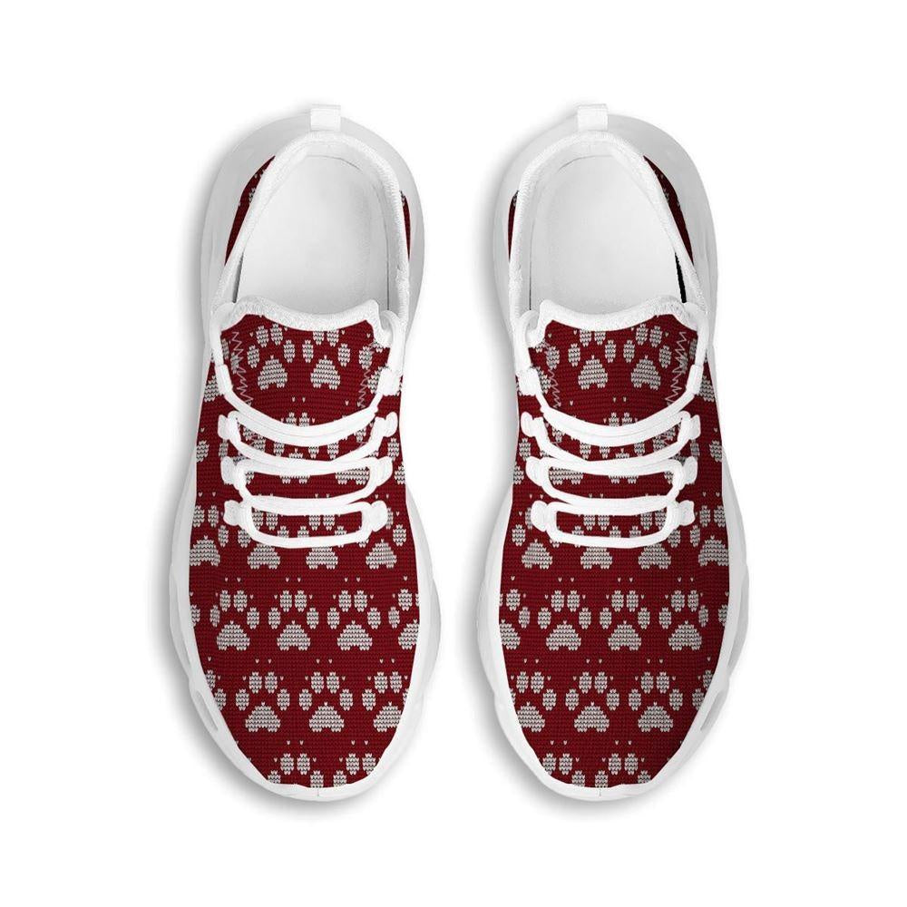 Christmas Ugly Paw White Max Soul Shoes, Christmas Sneakers, Christmas Shoes, Christmas Clunky Sneaker