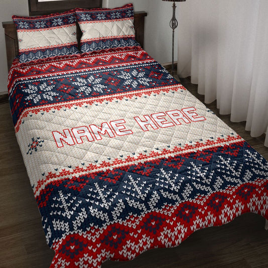 Christmas Ugly Sweater Holiday Bedding Set, Christmas Beddings, Xmas Bedding Sets