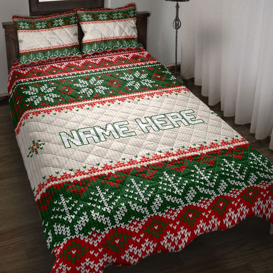 Christmas Ugly Sweater Snowflakes Bedding Set, Christmas Beddings, Xmas Bedding Sets