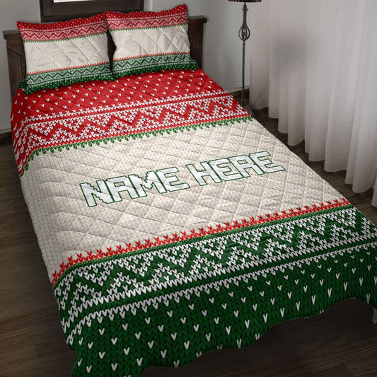 Christmas Ugly Sweater Xmas Holiday Bedding Set, Christmas Beddings, Xmas Bedding Sets
